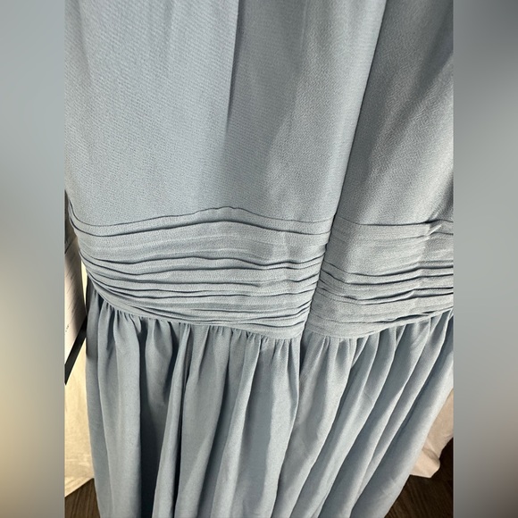 Bill Levkoff Slate Blue Halter A-Line Princess Dress Size 0 NWT - Picture 15 of 17